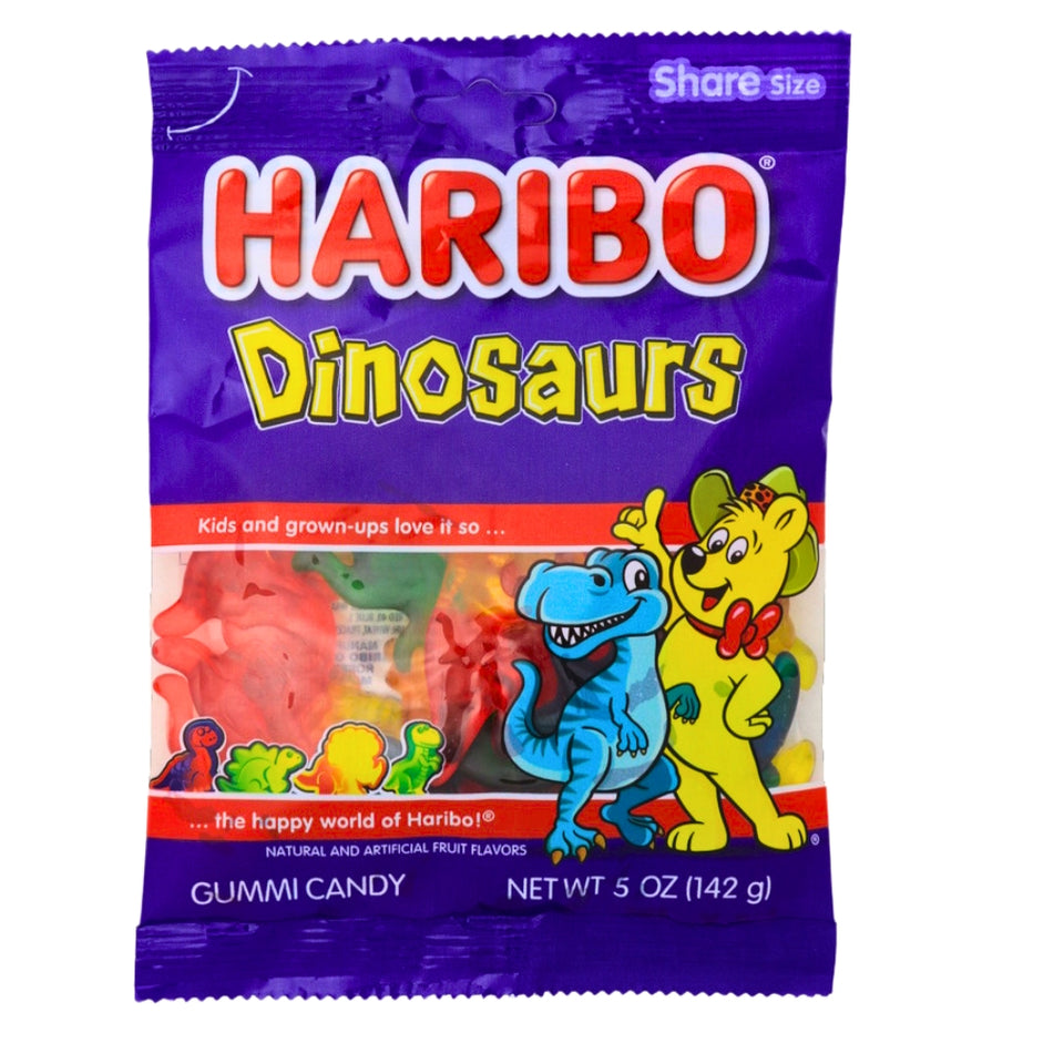 Haribo Dinosaurs - 5oz, Haribo Dinosaurs, prehistoric gummies, dino-shaped candy, fruity goodness, whimsical treats, paleontologist's delight, sweet adventure