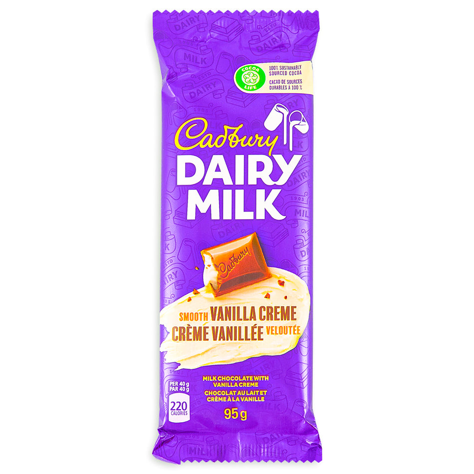 Cadbury Dairy Milk Smooth Vanilla Creme Bar - 95g - Cadbury Canada