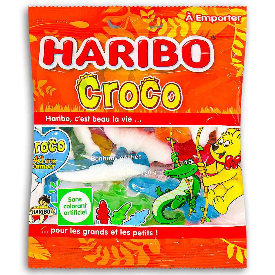 Haribo Croco Gummi Candy - 120g, Haribo Croco Gummi Candy, gummies, fruity goodness, crocodile-shaped candy, playful snack, wild-themed party, sweet adventure, whimsical treats