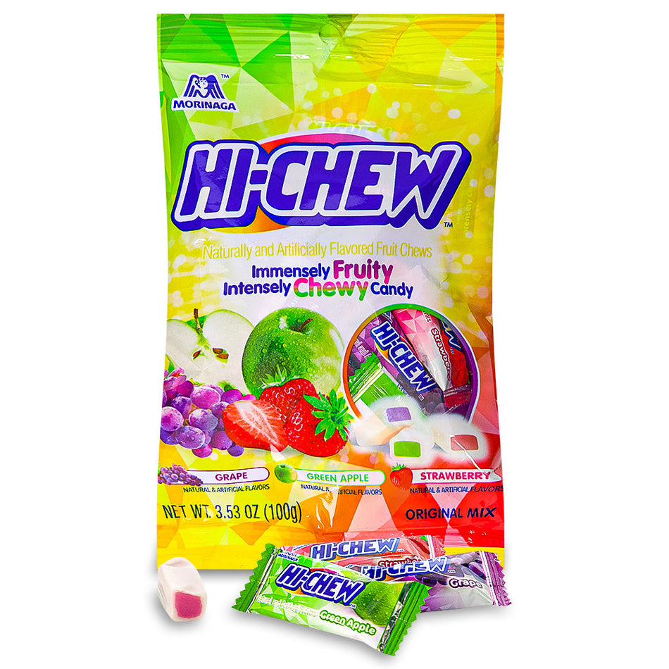 Hi-Chew Original Mix - 3.53oz, Hi-Chew Original Mix, Chewy Fruit Candy, Hi-Chew Flavor Variety, Assorted Fruit Chews, hi chew, hi chew candy, hi chew candies, hi-chew, hi-chew candy, hi-chew candies