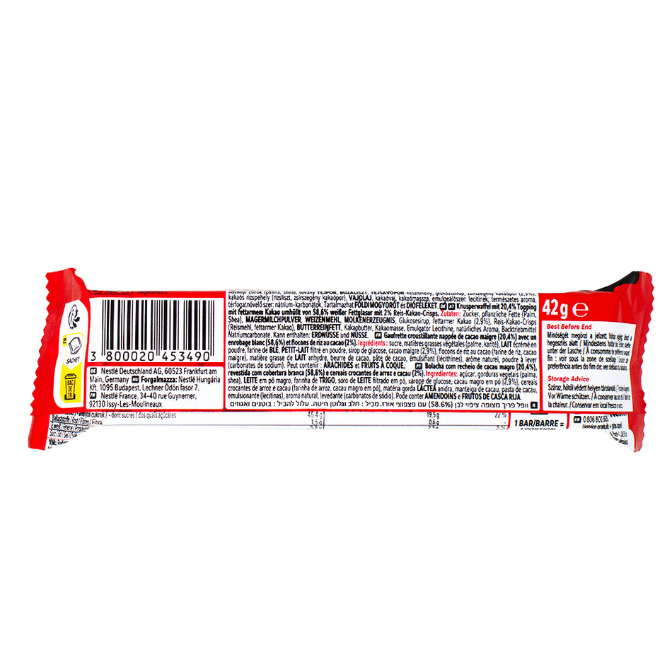 Kit Kat Chunky Black & White - 42g  Nutrition Facts Ingredients