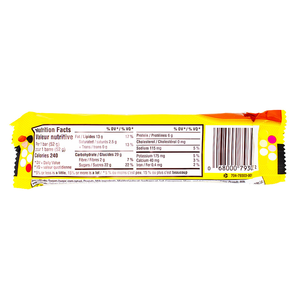 Oh Henry! Nutty Bar - 52g  Nutrition Facts Ingredients