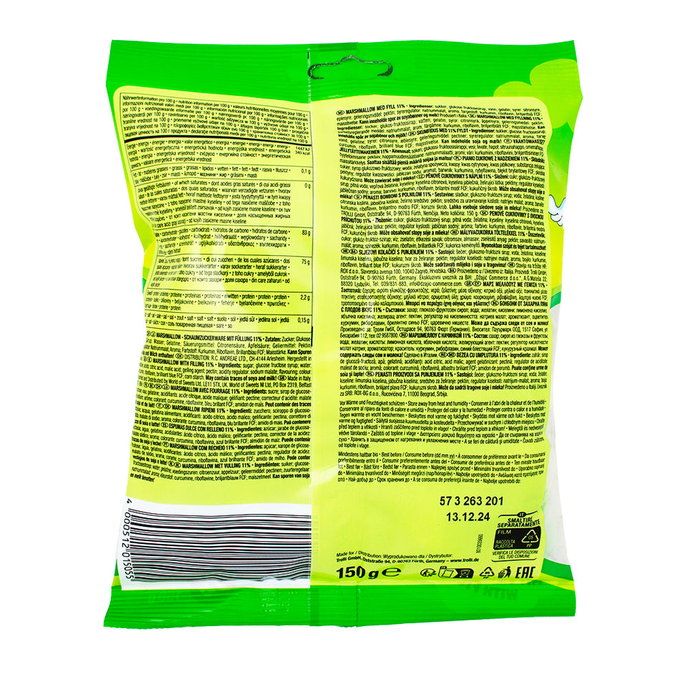 Trolli Apple Mallow Filled Marshmallows (Germany) - 150g  Nutrition Facts Ingredients