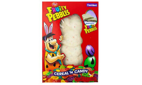fruity pebbles white chocolate bunny