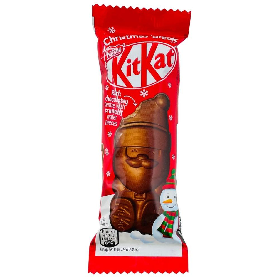 Kit Kat Santa - 29g, kit kat, kit kat chocolate, kit kat chocolate bar, uk chocolate, british chocolate, uk candy, british candy, christmas chocolate, christmas candy