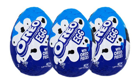 oreo chocolate egg filled with oreo pieces