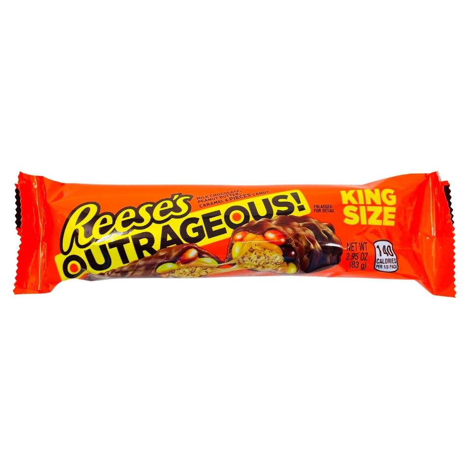 Reese's Outrageous King Size 2.95oz, Reeses, reeses chocolate, reeses cups, reeses peanut butter cups, peanut butter cups, reeses outrageous, reese's outrageous