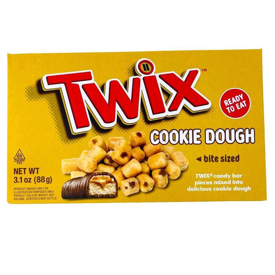Twix Poppable Cookie Dough 3.1oz Front, Twix Poppable Cookie Dough, Bites of blissful Twix-tasy, Nugget-sized joy, Delectable adventure, Irresistible blend, Bite-sized perfection, Tantalizing symphony of flavors, Sweet escape, Snacking nirvana, twix, twix candy, twix chocolate, twix cookie dough